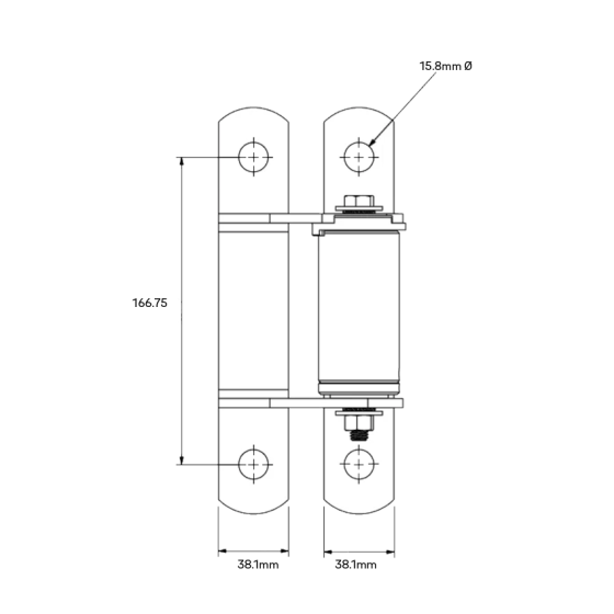 DD TECH SHUTIT BADASS SELF-CLOSING BOLT-ON HINGE