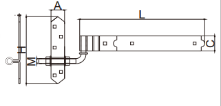 Heavy Duty Cranked Strap Hinge