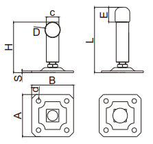 Adjustable Sliding Gate Steel Stopper