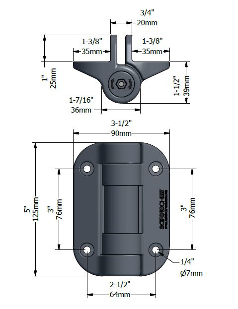 **CLEARANCE SALE** SafeTech Heavy Duty Self-Closing Adjustable Tension Hinges (Large)