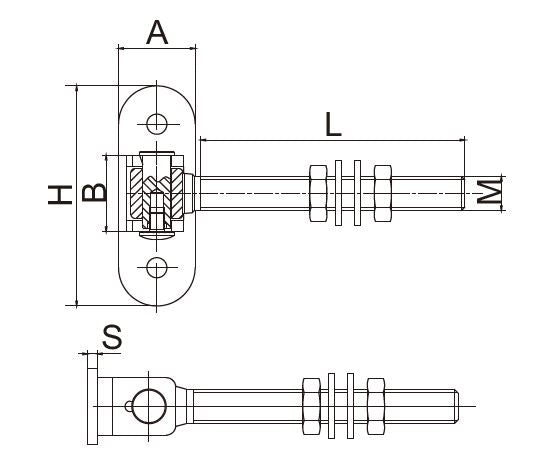 Black Galvanized Adjustable Gate Hinge With Long Bolt Nut