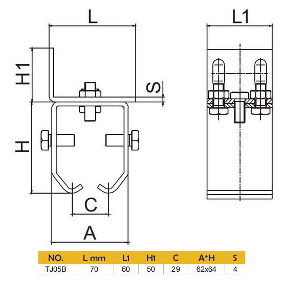 Hanging Door Rail Wall Fixing Bracket (Medium)