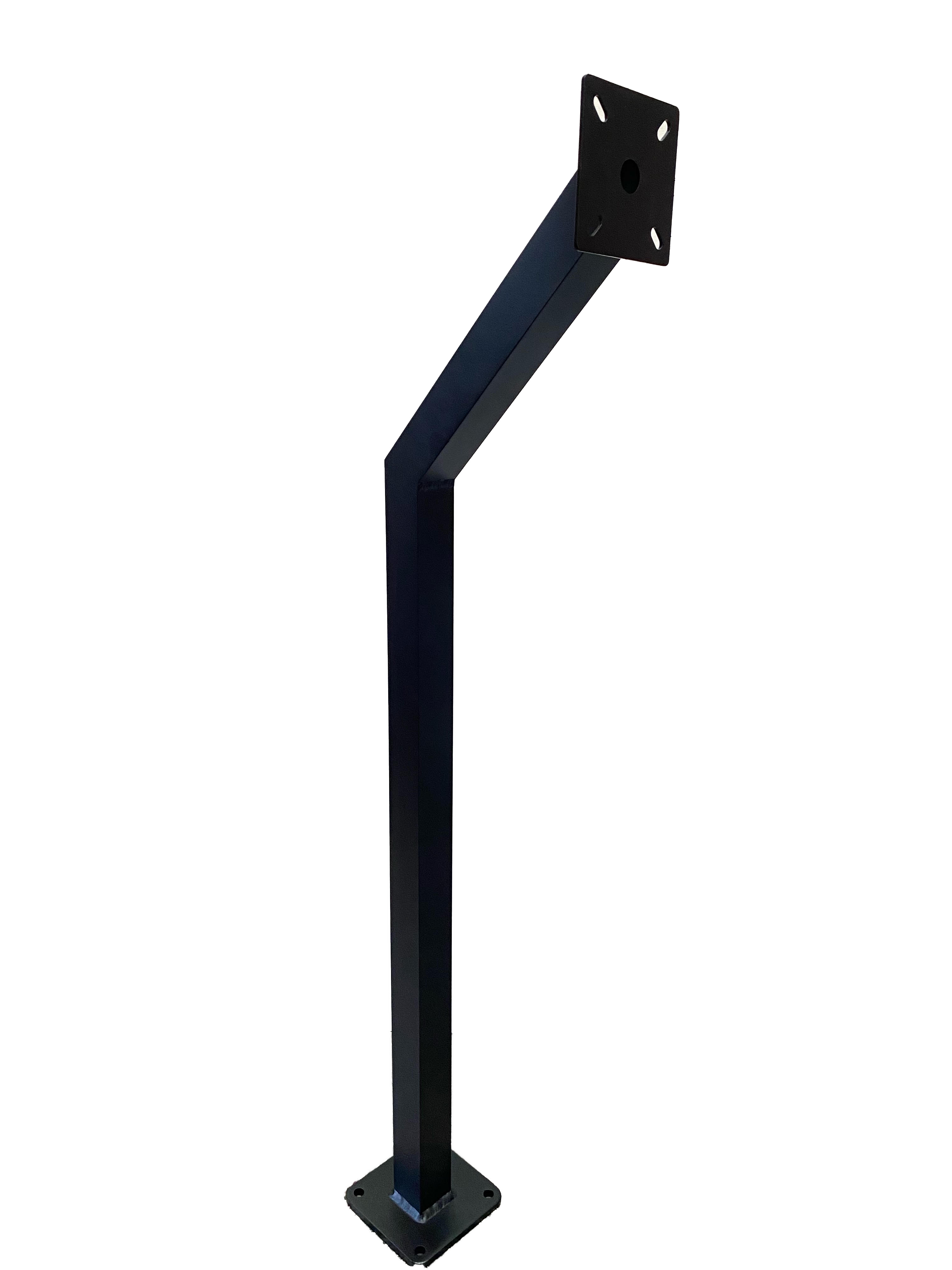 Single Black Gooseneck Aluminium Pedestal / Post
